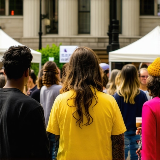 Community event in Washington DC showcasing local businesses and residents