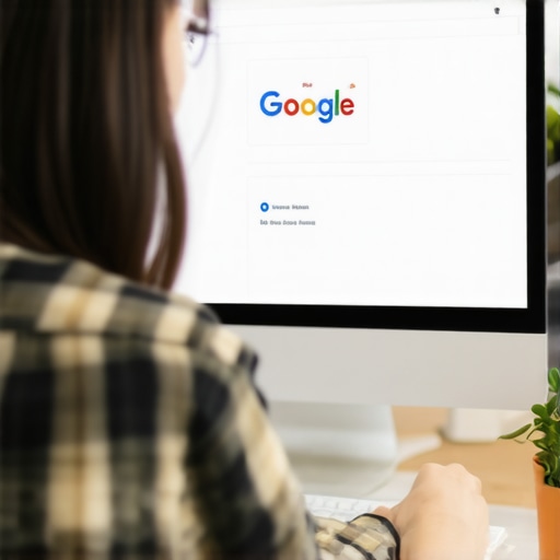 Person adjusting business information on a computer for local SEO in Washington, D.C.