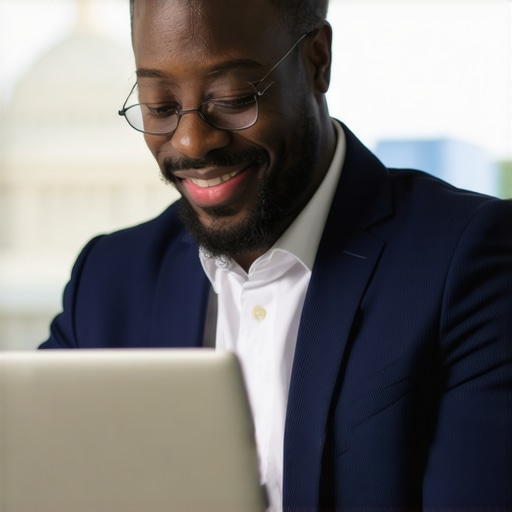 Consultant analyzing local SEO metrics for Washington DC businesses.