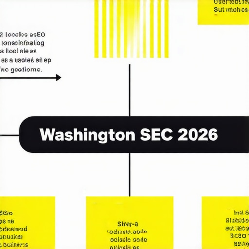 Infographic illustrating actionable local SEO steps for Washington DC businesses in 2026.