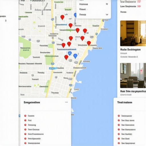 Illustration of Google Maps interface highlighting local business rankings in Washington DC, with focus on real-time signals and updates.