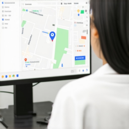 Person editing Google My Business profile on computer