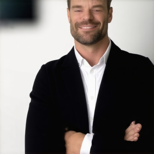 Business owner editing Google My Business profile on a computer with Washington DC landmarks in background