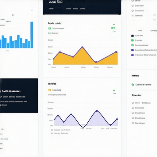 Dashboard with local SEO analytics, rankings, and citation management tools.