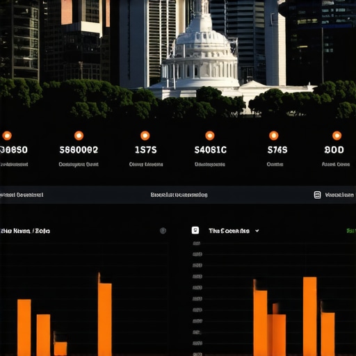 A digital analytics dashboard displaying local SEO performance metrics for Washington DC businesses.