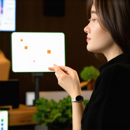 Business owner updating Google My Business profile with local DC visuals.