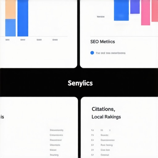Screen displaying local SEO metrics and citation data for Washington DC businesses