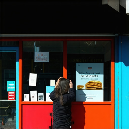 Front view of a Washington DC storefront with signage and street activity.